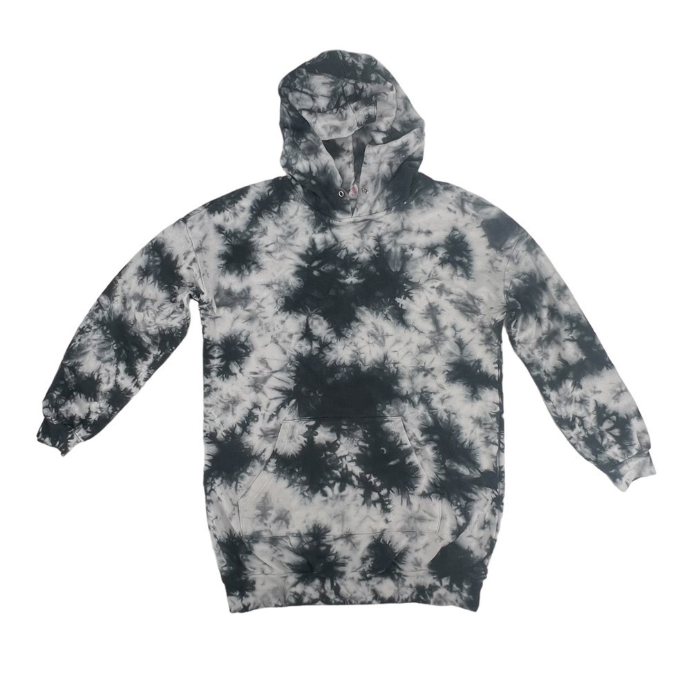 No Boundaries Black Tie Dye Hoodie Long Sleeve Sweatshirt Size Large Women’s